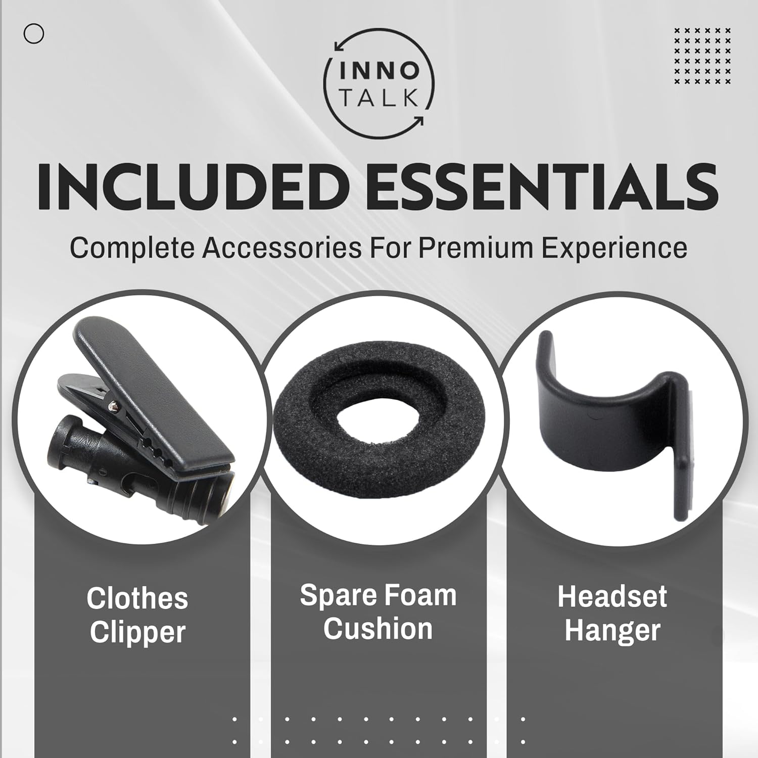 INNOTALK RJ9 Phone Headset - Compatible with Cisco Avaya ATT and Most Desk Phones - Virtual Compatibility Quick Disconnect Headset Cord Fit to Any RJ9 Headset Jack