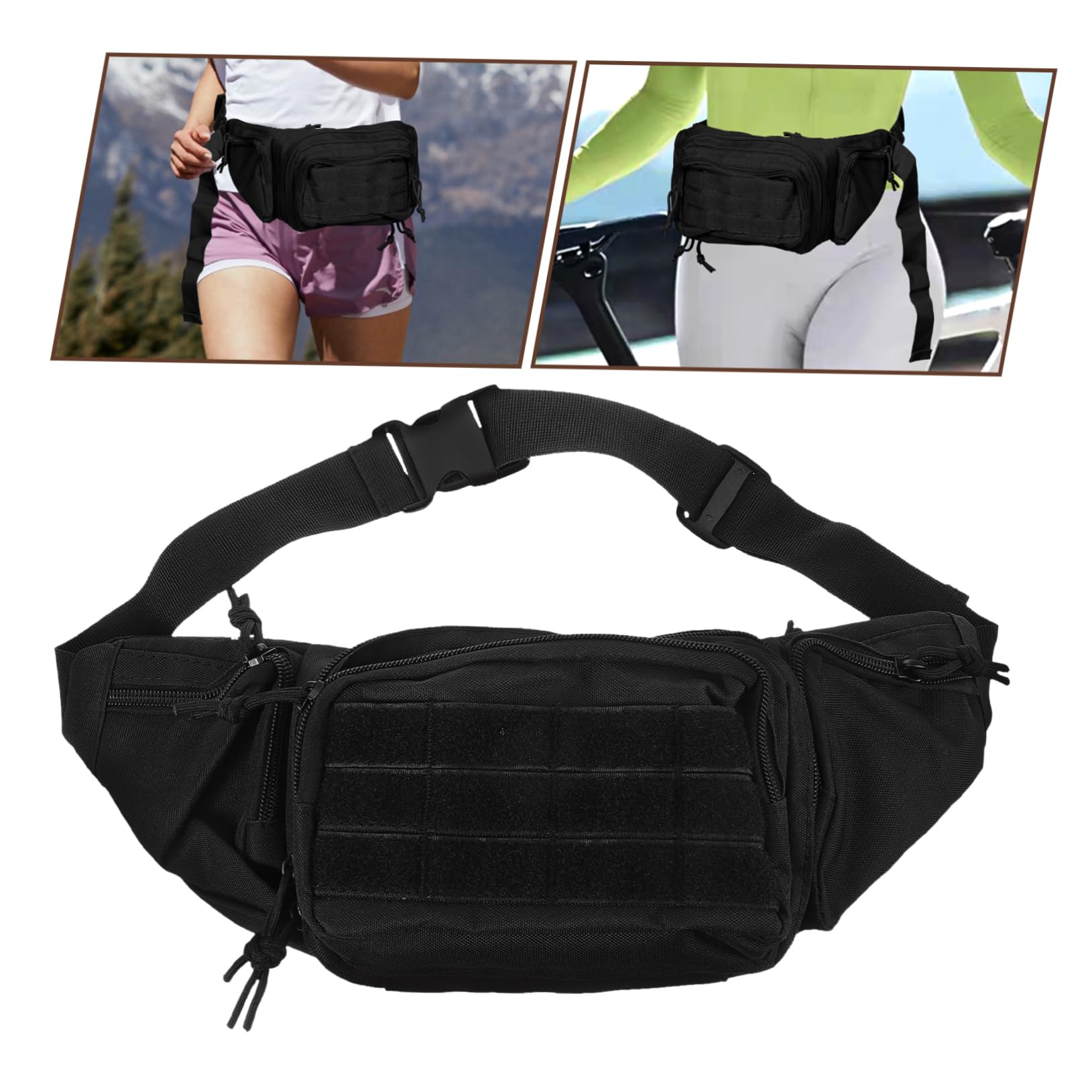 Mipcase Riñonera para Hombre Riñonera para Correr Bolso para Hombre Versátil y Cómodo para Deportes y Actividades Al Aire Oxford Duradera Diseño Clásico