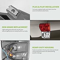 Vista 5 de AUTOSAVER88 Conjunto de luz trasera compatible con Tundra 2010-2013 2010 2011 2012 2013, kit de luces traseras de repuesto de equipo original rojo