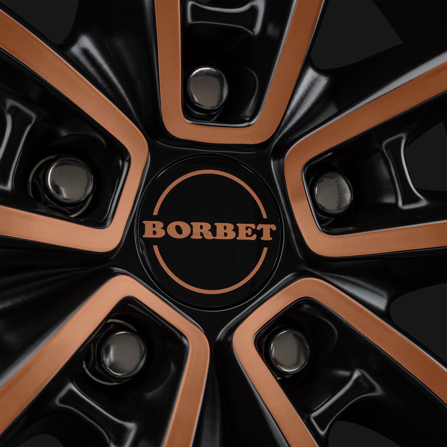 4x Llantas Borbet W 8x19 ET48 5x112 black copper polished matt compatible con Seat Alhambra Altea Born Cupra Leon ST Cupra Leon Leon
