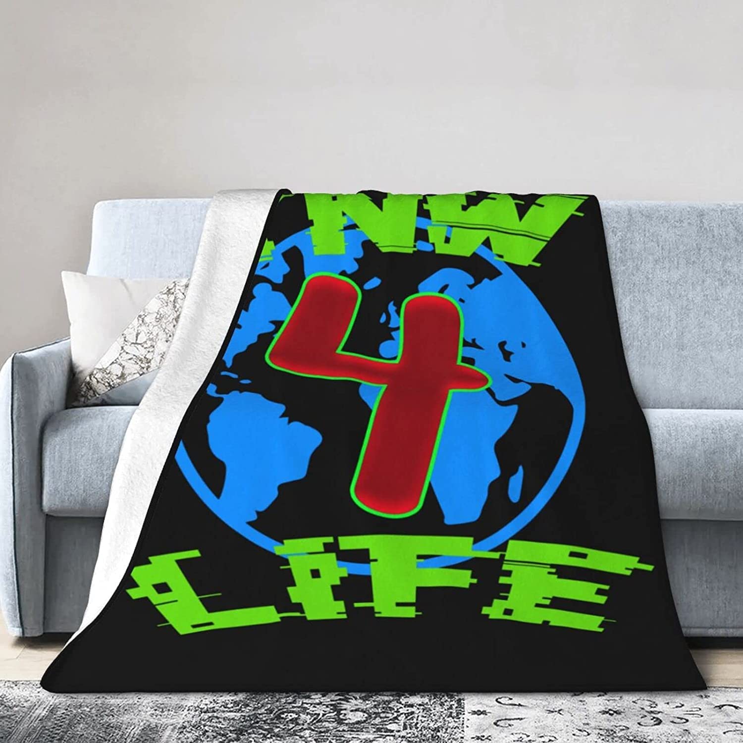 YINGD Melly Throw Blanket for Couch Sofa Fluffy Microfiber Throw Soft, Cozy, Lightweight Suitable for Bed,Sofa,Chair, Camp Bed Living Ro 125CM X 100CM