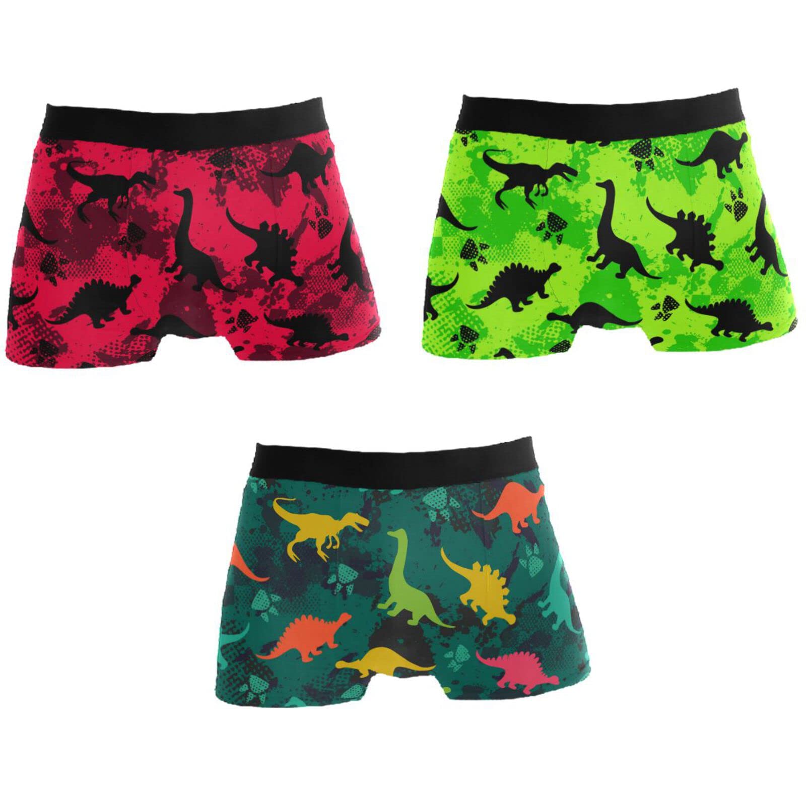 JHKKUMen's Boxer Briefs Soft Comfort Breathable Trunk Underwear 3 Pack Gift Box