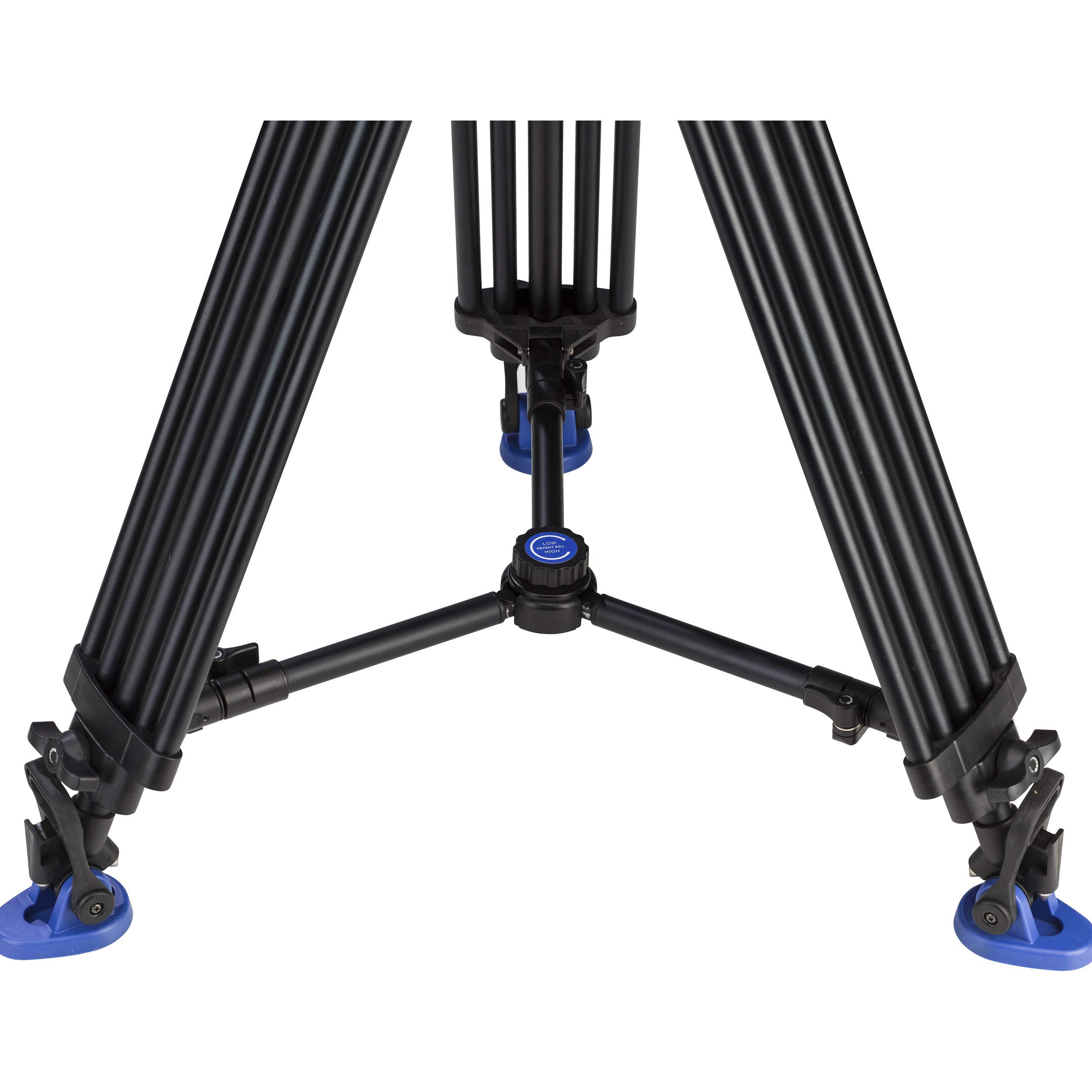 Benro A673TM - Treppiede video a doppio stadio in alluminio e testa S8PRO, ciotola da 75 mm, 3 sezioni delle gambe, leva girevole