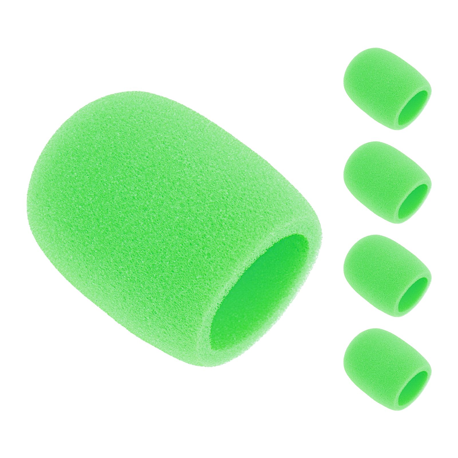 OriGlam 5pcs Thick Foam Mic Covers Handheld Microphone Windscreen, Washable Pop Filter Microphone Cover for KTV Performance (Green)