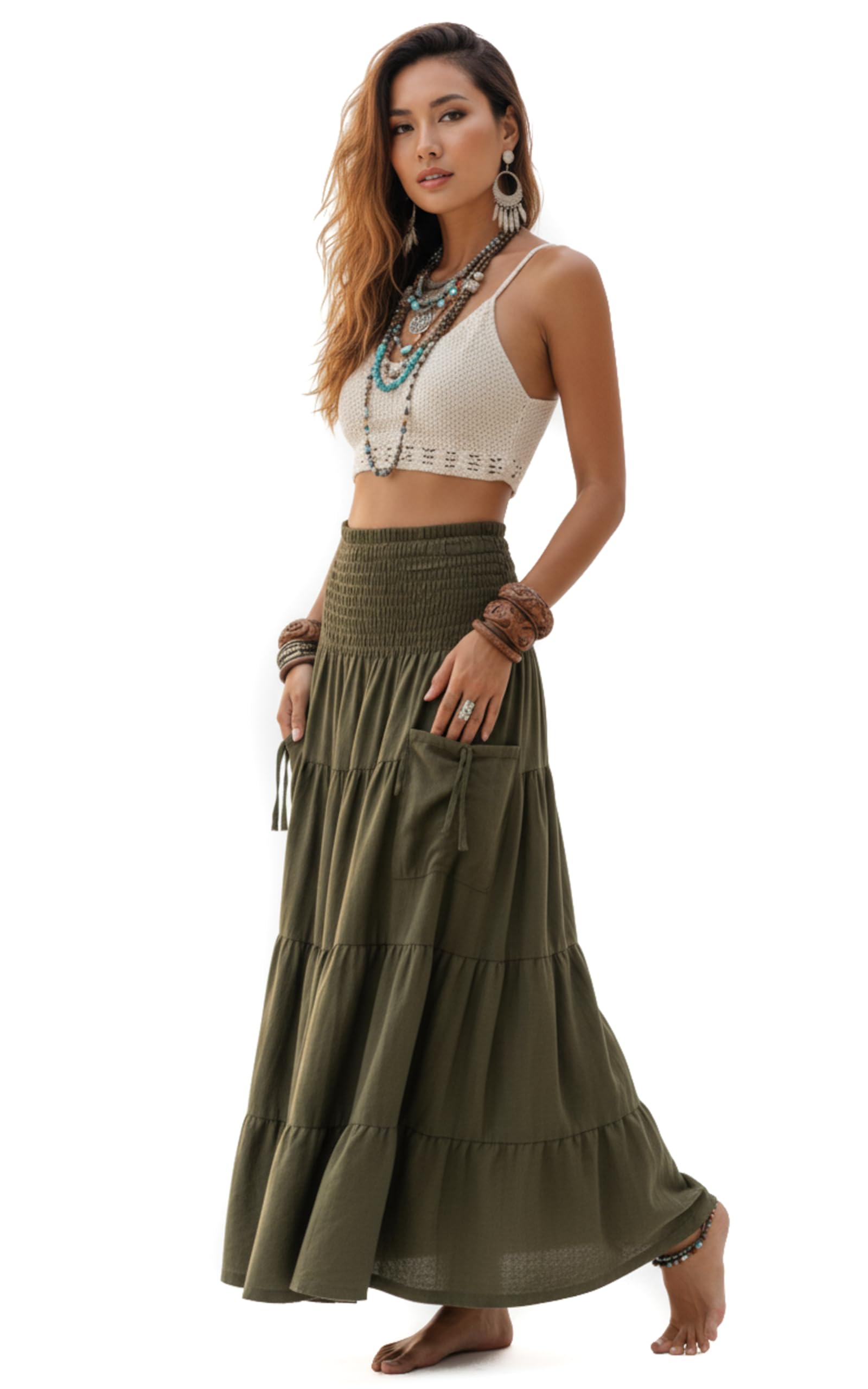 Thaluta Maxi Boho Skirt