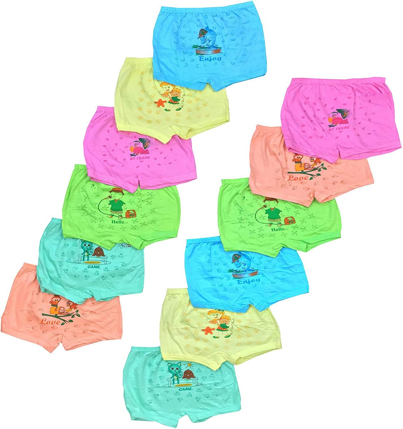 Pride ApparelBaby Girls Brief Unisex (Pack of 6) (3 Months - 6 Years)