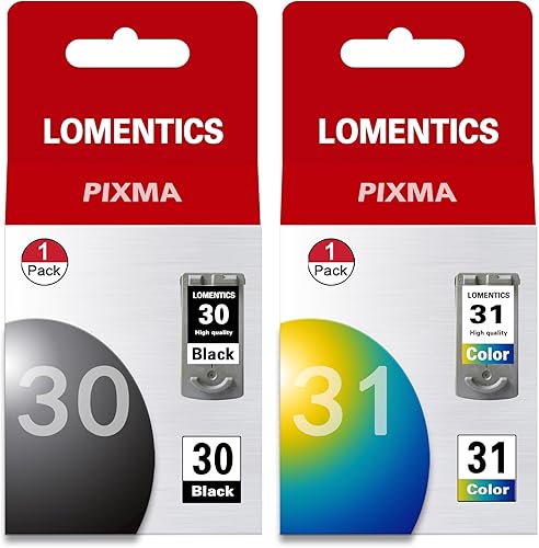 Cartuchos de tinta de color negro PG-30 y CL-31 (paquete de 2 unidades, negro, tricolor), repuesto de tinta Lometic PG30 CL31 para impresora Canon
