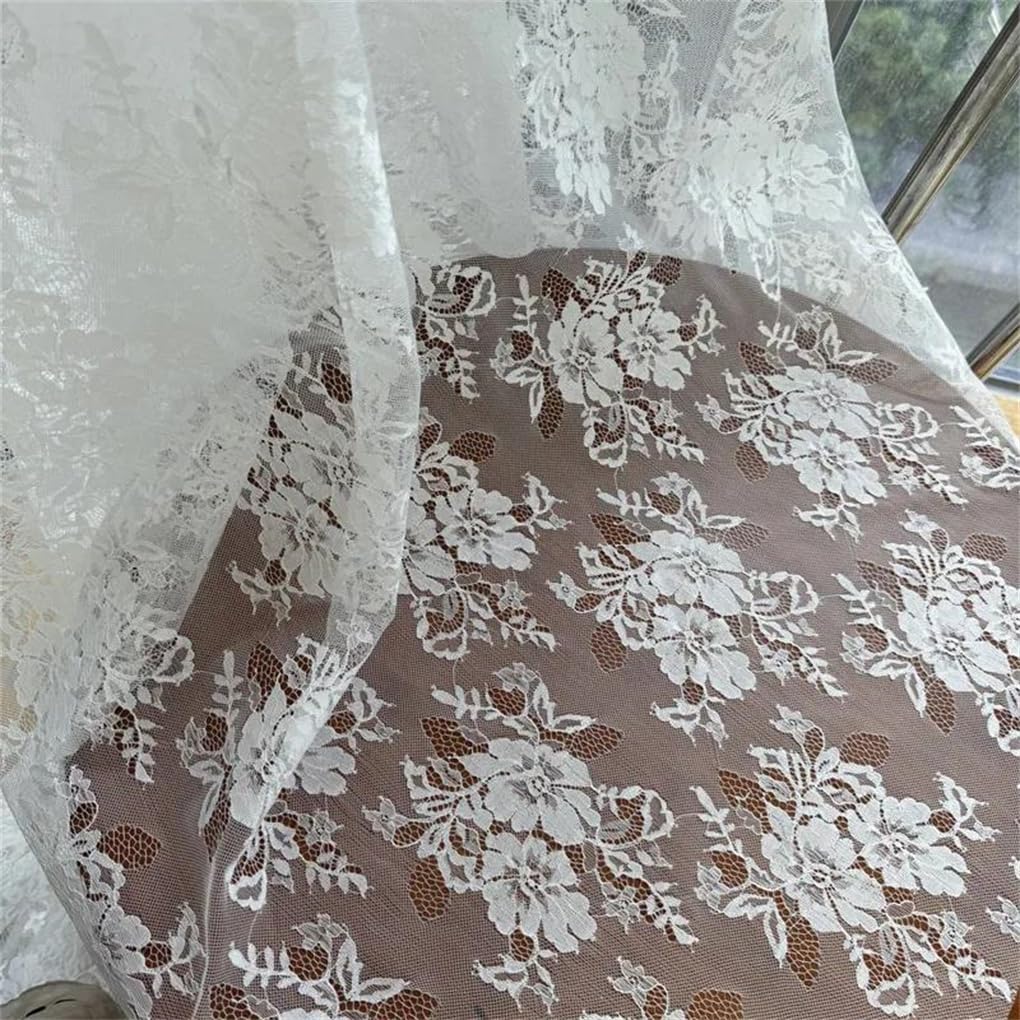 Koronkowa tkanina bawełniana, Projektant ręcznie robionej koronki z cekinami i haftowanej siateczki do sukien ślubnych, szycie na metry(French Lace)