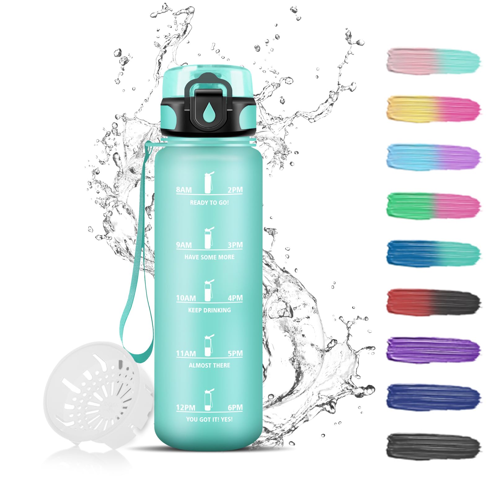 Gourde, Gourde Enfant, Gourde 500ml Avec Slogan De Motivation, Gourde