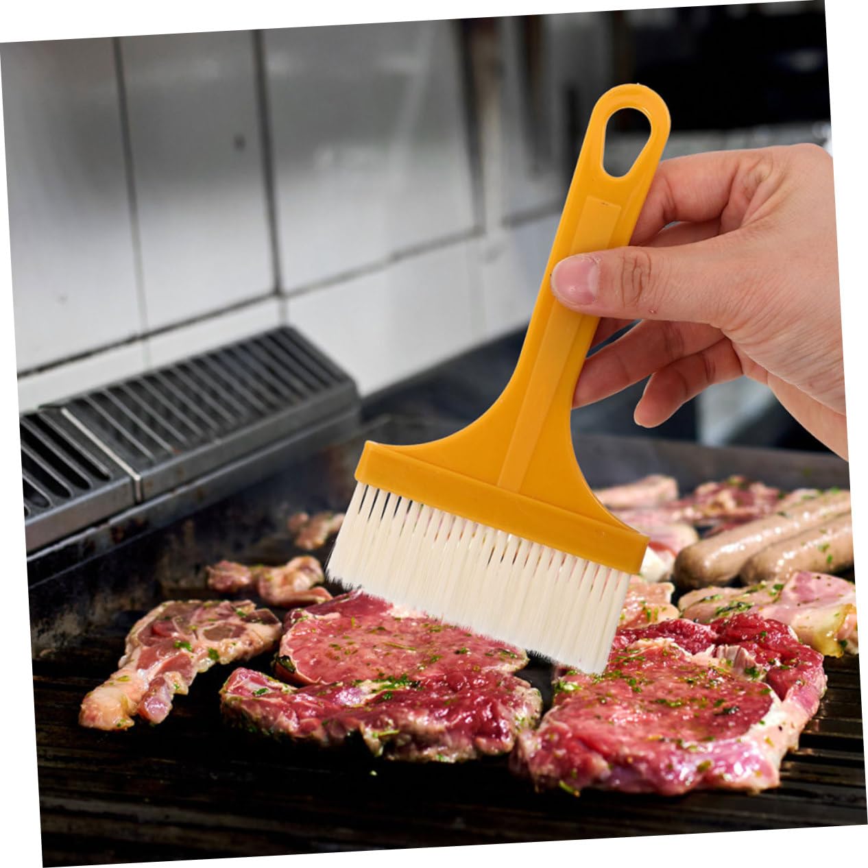 SOESFOUFU 10pcs Plastic Basting Brush Kit for Kitchen Soft Bristles Heat Resistant Non-shedding Versatile for Cooking Baking and Bbq