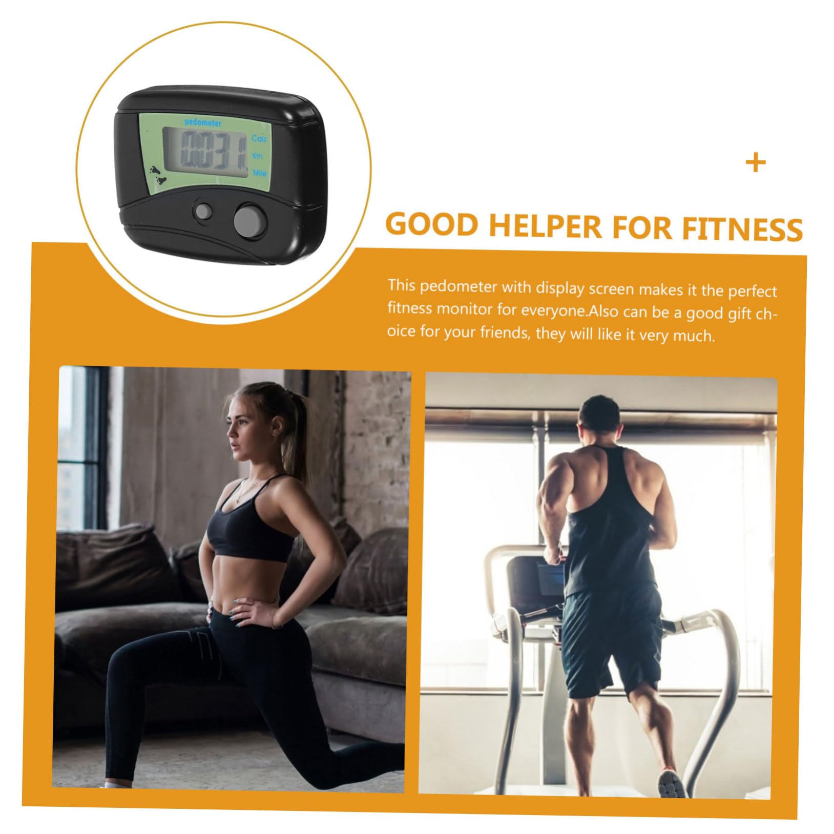 Anneome Lot de 10 Podomètres De Marche Compteur De Calories Compteur De Numérique pour La Distance Compteur De Calories Écran LCD Portable Noir