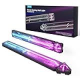 Gaming Wall Light Expansion Kit, Expandable Up to 12 Light Sections, Includes 2 Light Sections, 1 Square Connector and 1 Triangle Connector