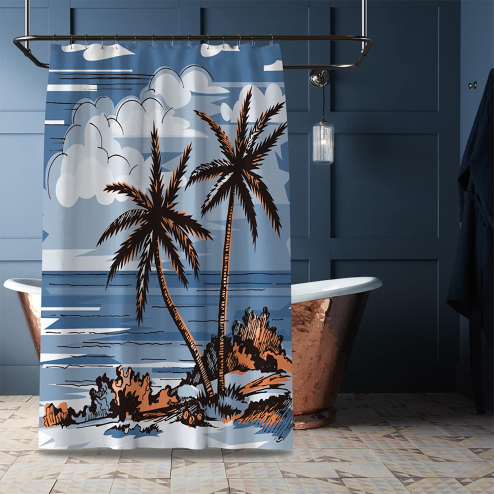 Rideau de douche anti moisissure KnSam 180x180 cm pour une salle de bain saine