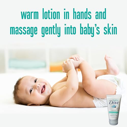 Miniatura 5 de Baby Dove Loción para bebé de humedad sensible, 6 unidades, hipoalergénica, sin fragancia, para pieles sensibles, loción hidratante para bebés sin