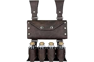 Medieval Fantasy Cosplay Wizard's Belt Bag with Alechemy Potion Vials