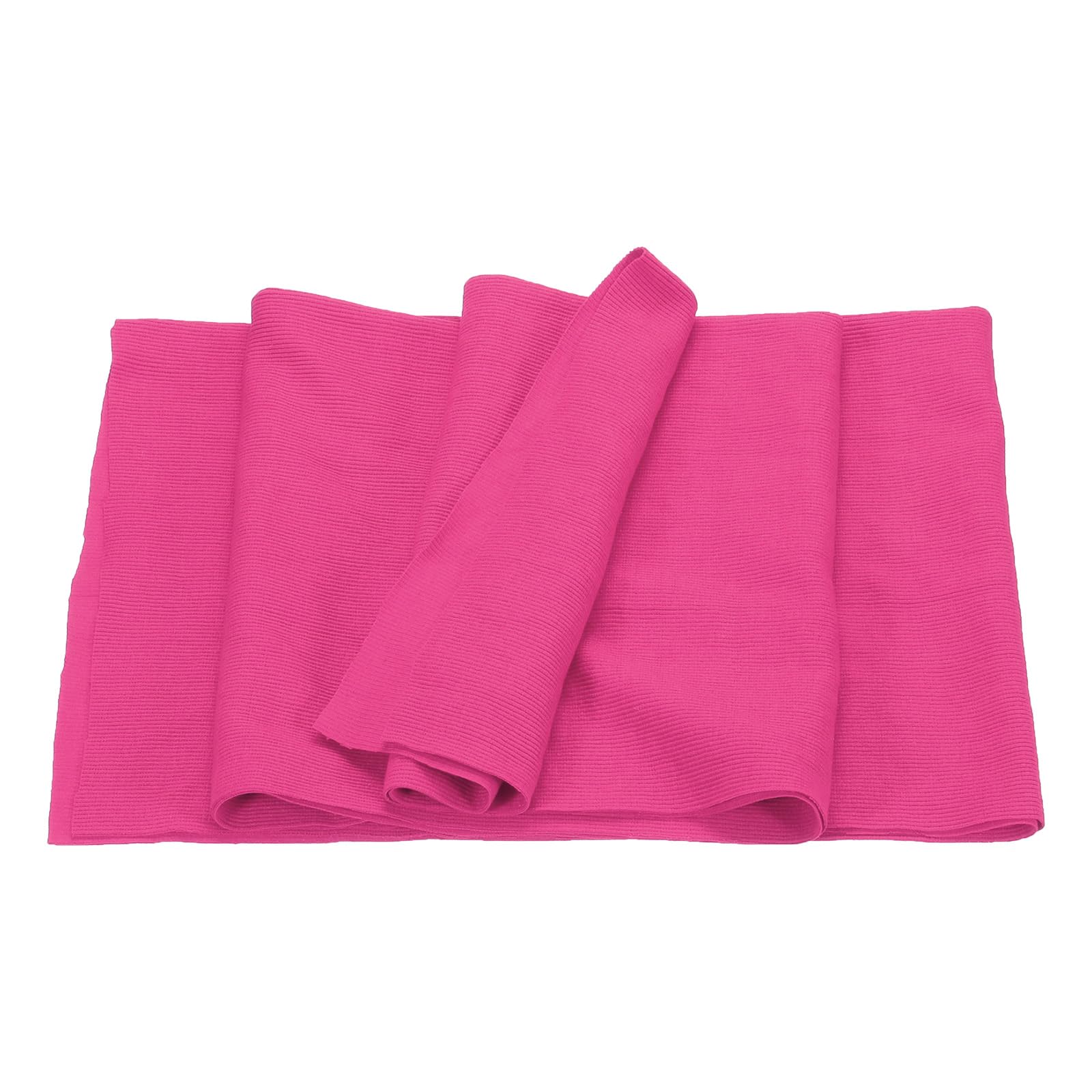 MECCANIXITY 47" Elastic Cuffs Ribbed Trims Cotton Fabric Knit Rib Stretch Tape Cuff Sleeve Waistband for Sewing, 20" Wide Rose Red