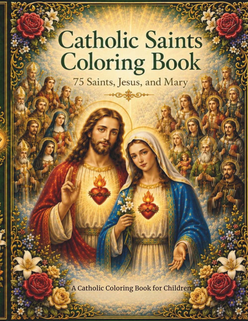 Catholic Saints Coloring Book: 75 Saints, Jesus and Mary (Catholic Coloring Books for Children)
