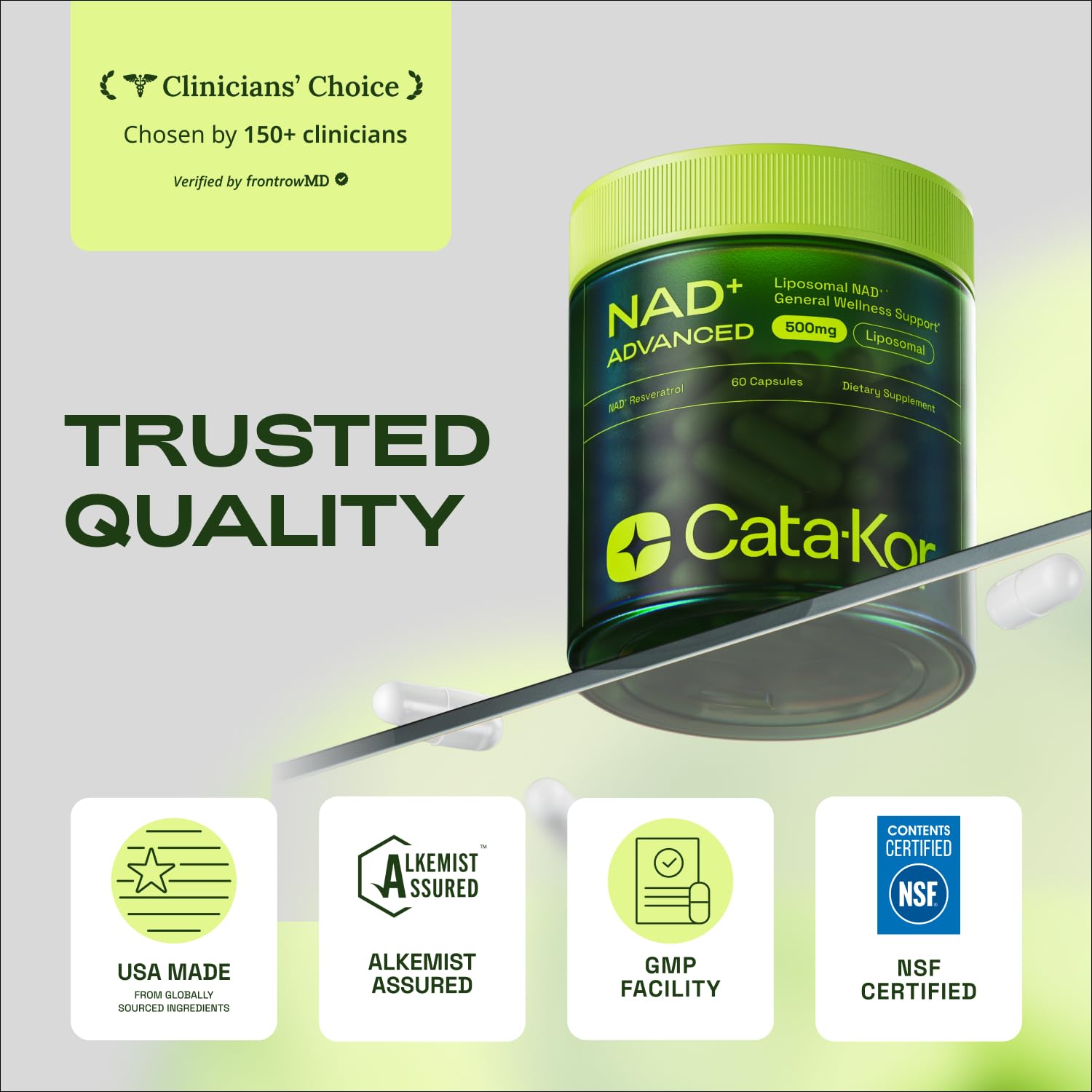 Cata-Kor Liposomal NAD Supplement with Resveratrol – NMN Supplement Alternative – 60-Day Supply – Third-Party Tested – 120 Capsules – Advanced NAD+ Resveratrol - Pack of 2 — Amazon image 4