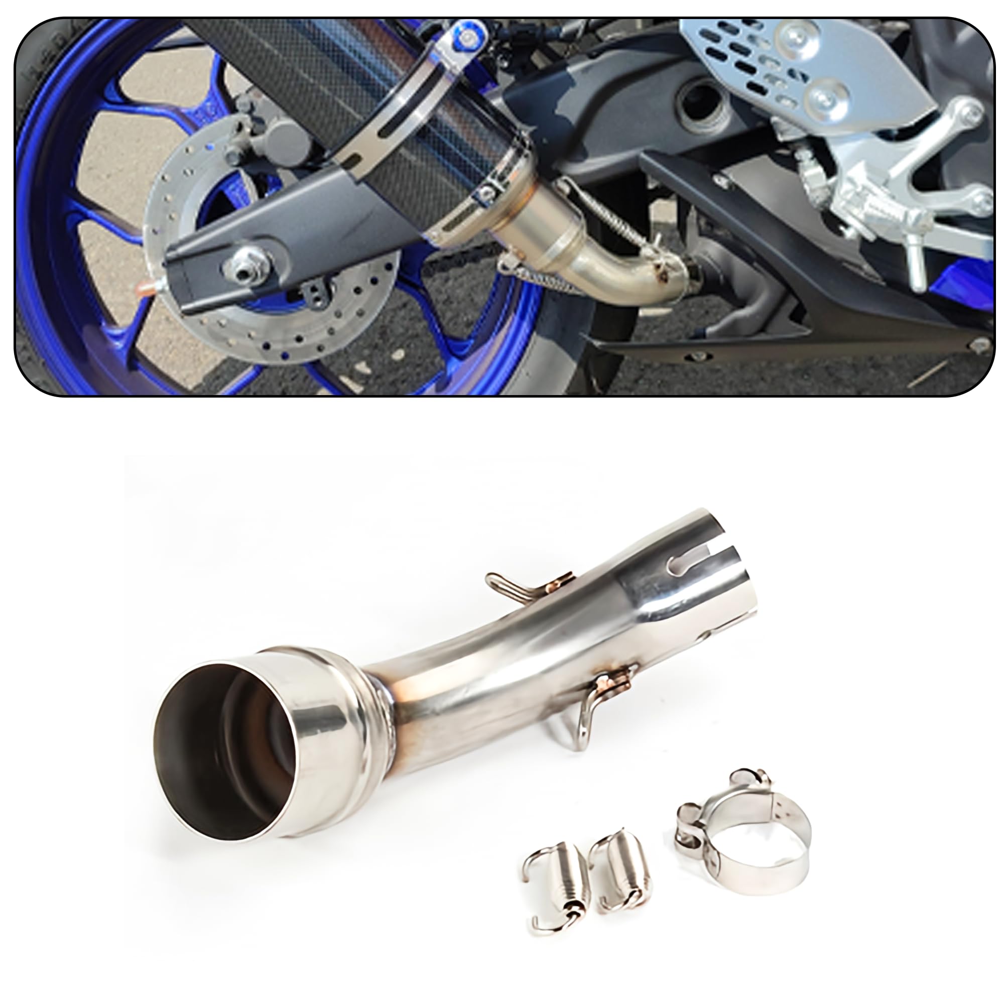 Amazon | 【MOTOR KANTO】yzf-r25マフラーYZF-R3 MT-25 MT-03専用 中間
