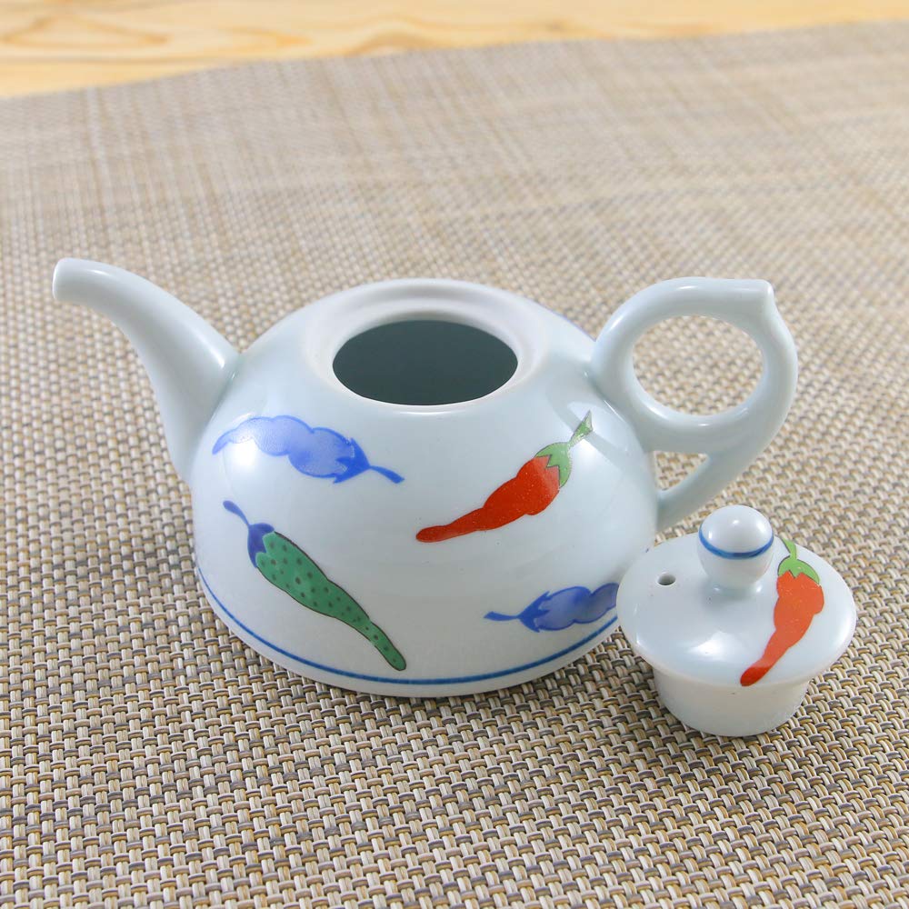 Amazon｜醤油差し 有田焼 新錦からし絵半月汁次 唐辛子 縁起物