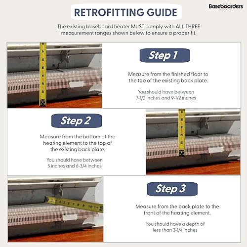 Miniatura 3 de Baseboarders Conector de accesorios de esquina interior de 135 grados de la serie Premium accesorio de calentador de zócalo fácil de poner de acero