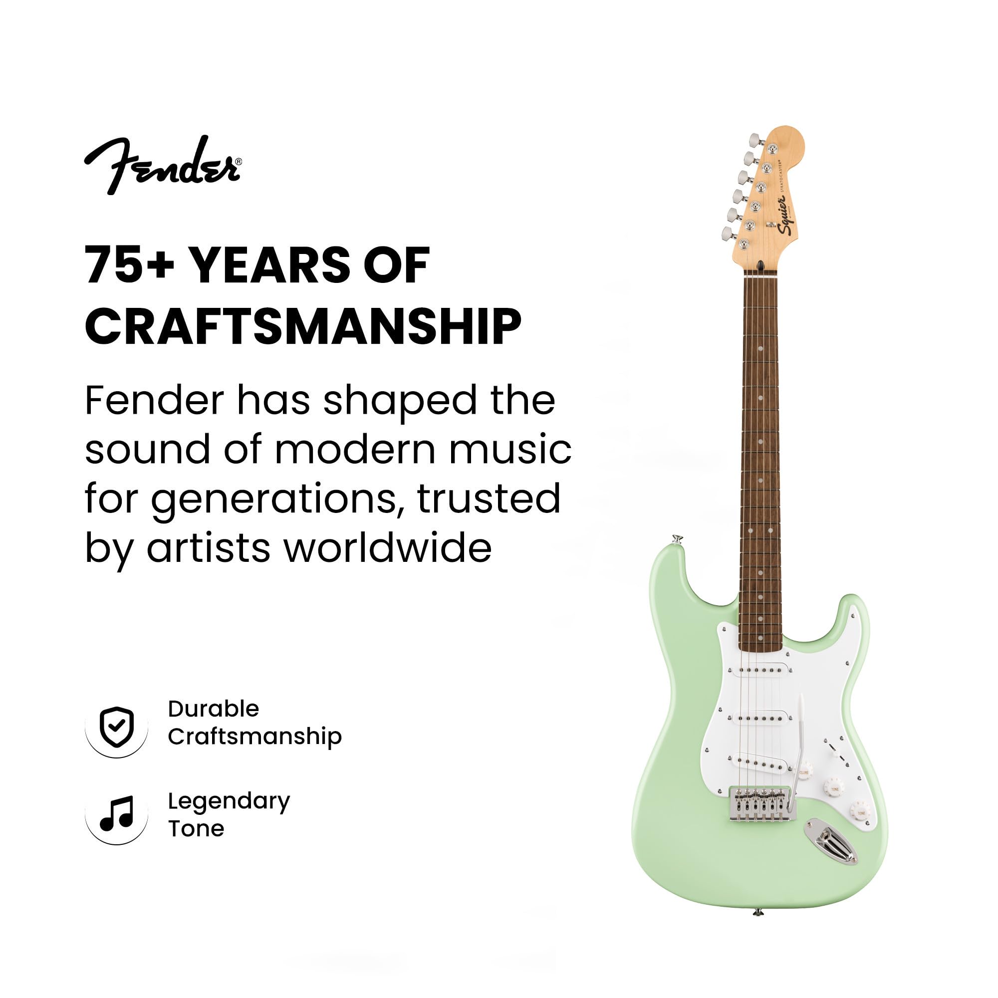 Amazon.com: Fender Squier Sonic Stratocaster Pack - Surf Green