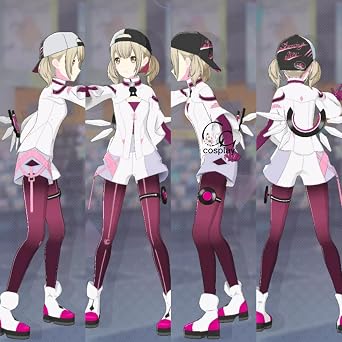 GGcosplay Thrilling Chasing Costume, Adazawa Kohane, White Heart Bodysuit, Cosplay Costume, Wig, Shoes Tools Sold Separately, Costume, Event, Cosplay Costume