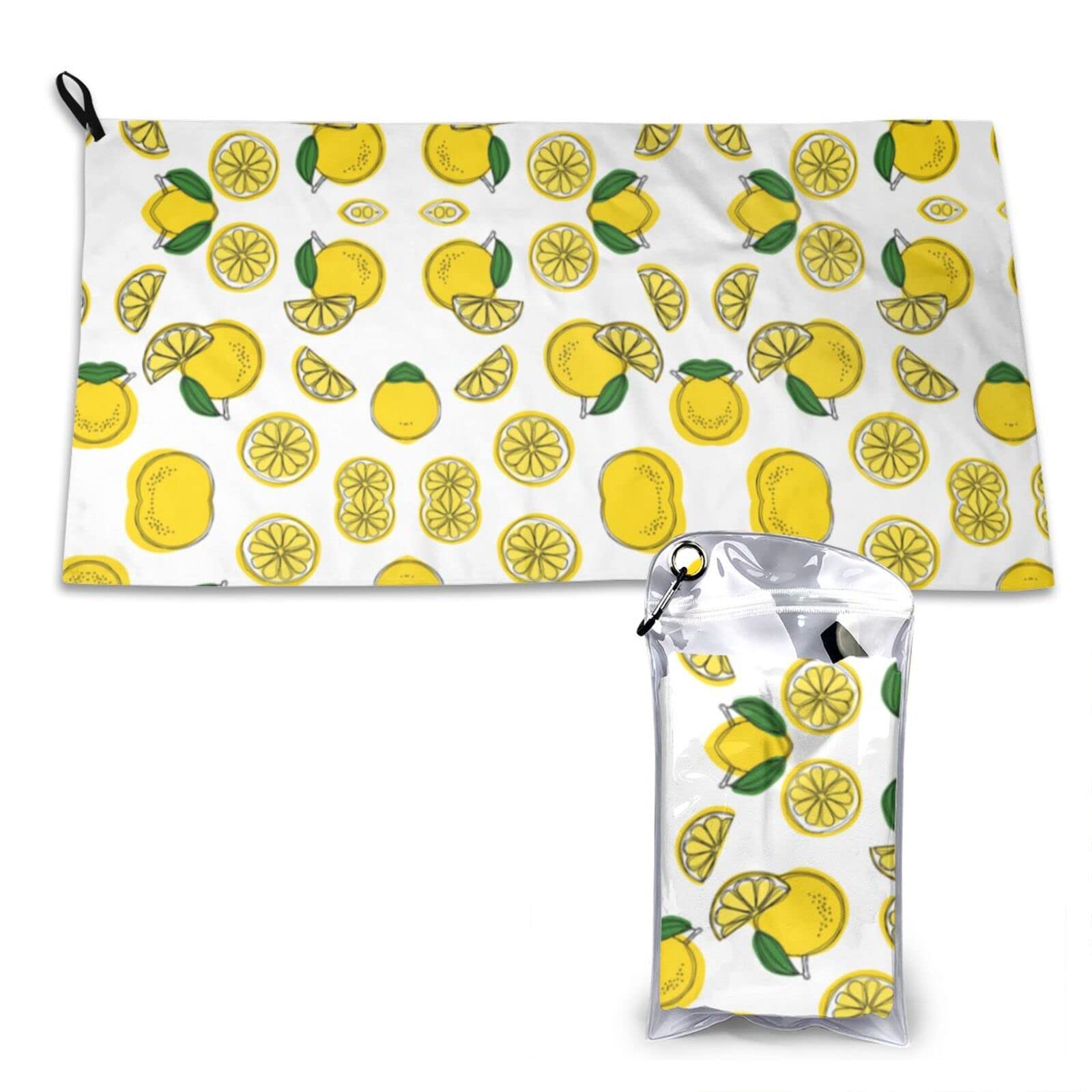 WXWJSHMGC Lemon Fruit Pattern Print Cooling Towel, Gym Towel,Cooling Towels For Neck, Soft Breathable Travel Cool Towel,Sports Towels For Gym,Camping