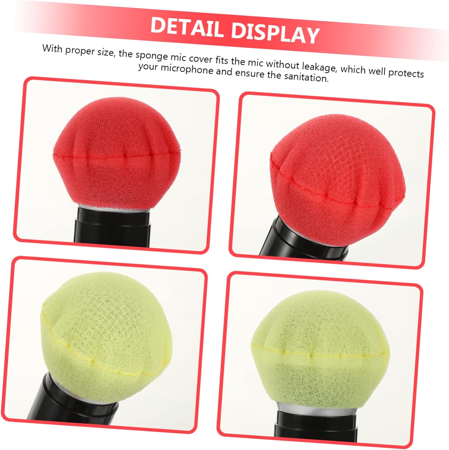 400pcs Disposable Microphone Sponge Covers Durable Handheld Mic Protective Covers for Ktv Conferences and Performances Lightweight and Easy to Replace Fits Microphones