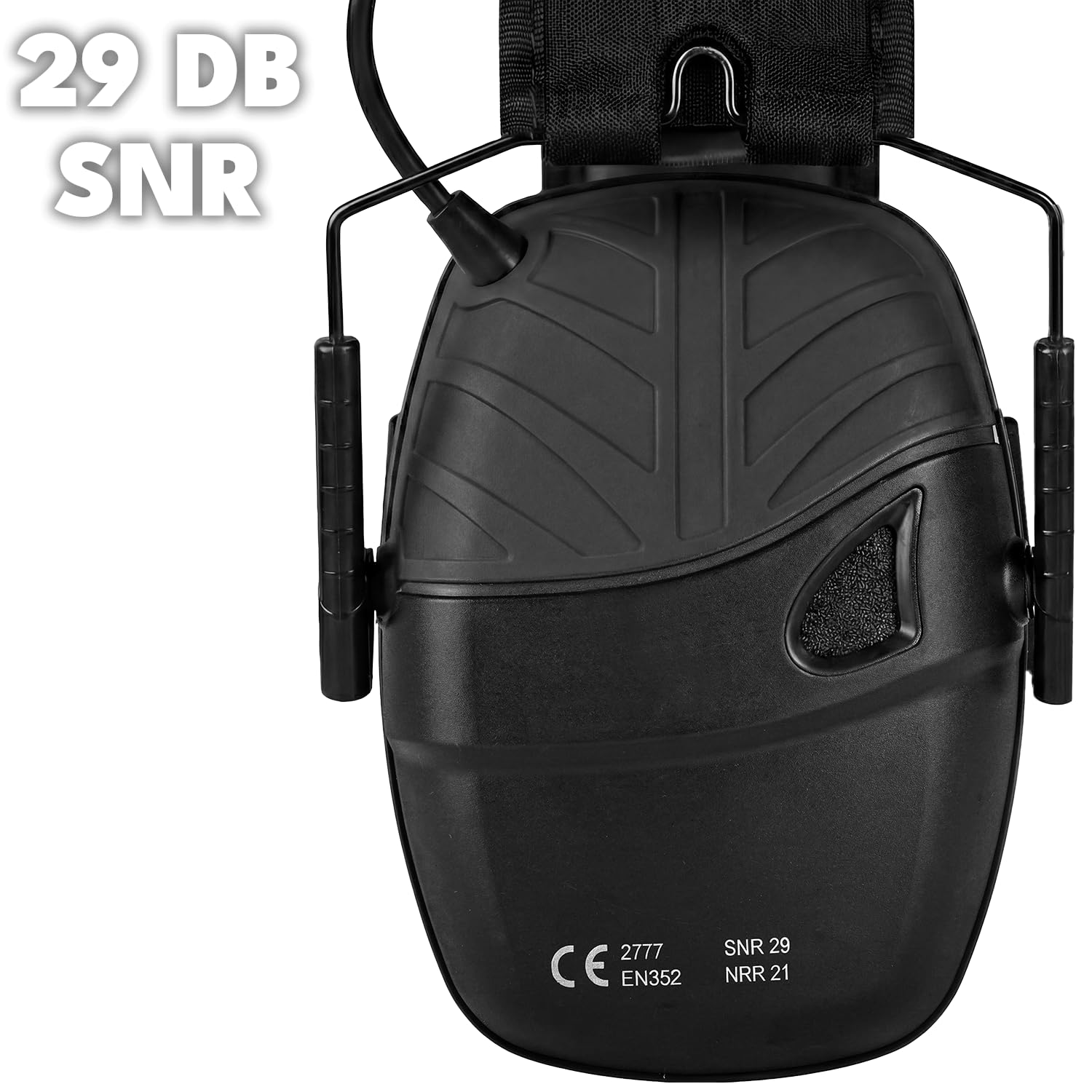 ACE Alpha Capsule Protection auditive – Protections auriculaires actives pour travail/chasse/tir – EN 352 – Noir