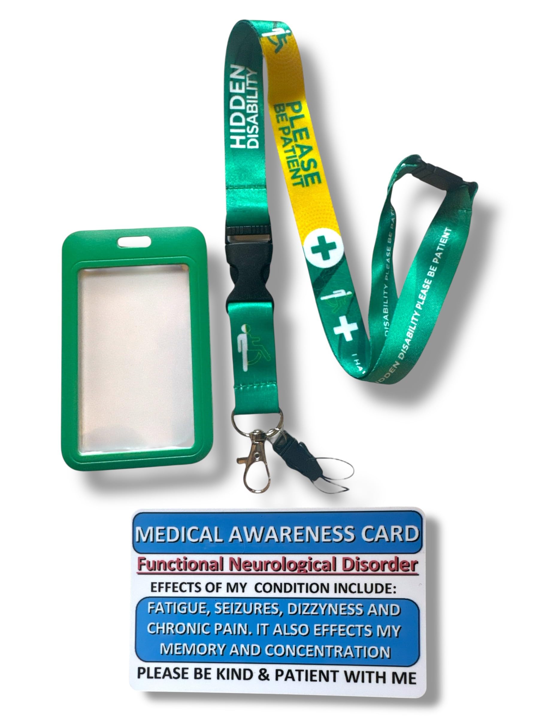 Hidden Disability Lanyard with Enclosed Hidden Disability Card Holder & Disability Awareness Card (Functional Neurological Disorder) โ image 1