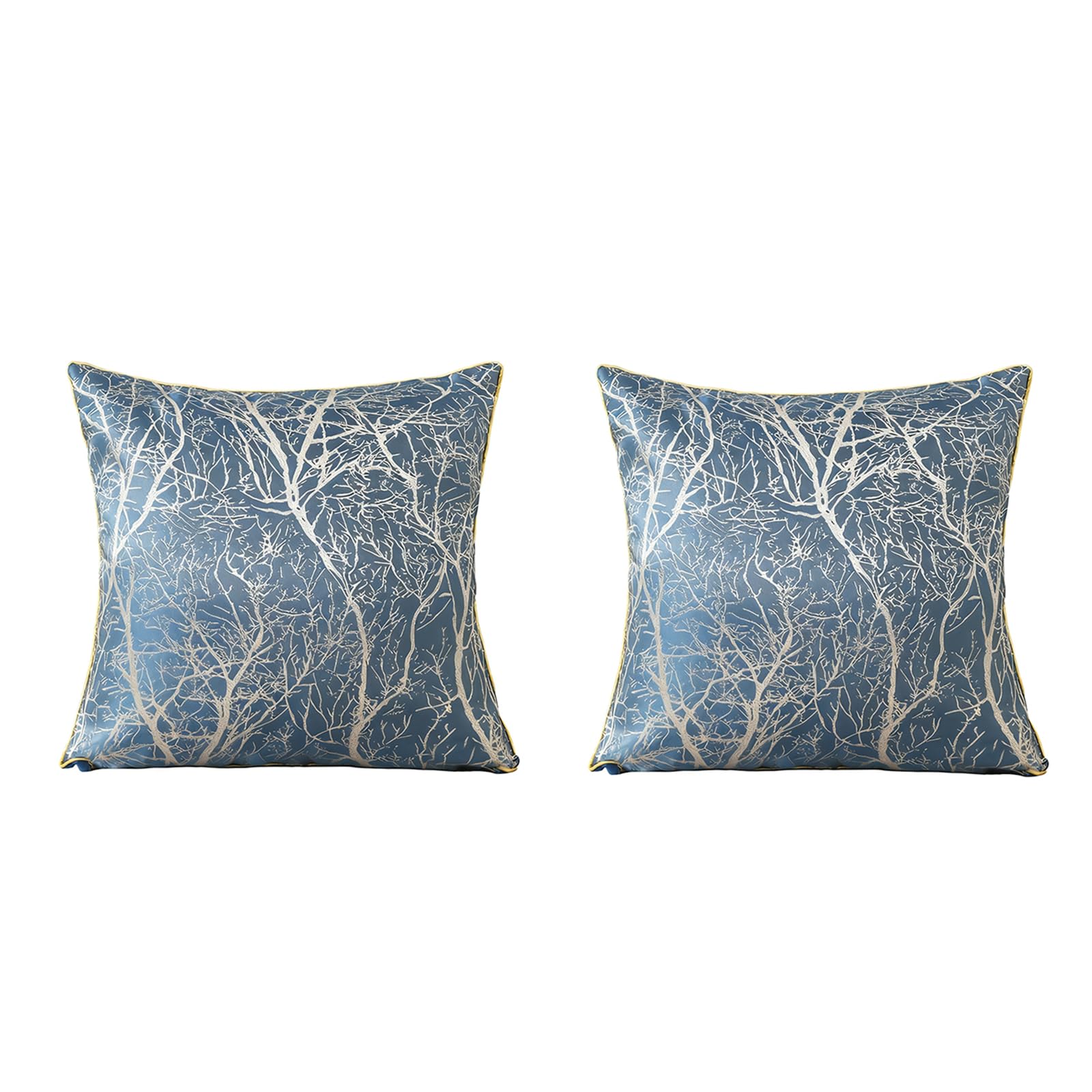 mophrati Navy Pillow Covers 20x20 Stylish Blue And Gold Curtains Soft Geometry Decorative Pillows Infuse Charm Into Living Room, Blue