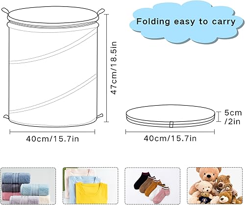 Miniatura 7 de tubs Decorations collapsible laundry bag for shelves Artistic Peacock Fashionable Flower Floral,cesta separadora de ropa