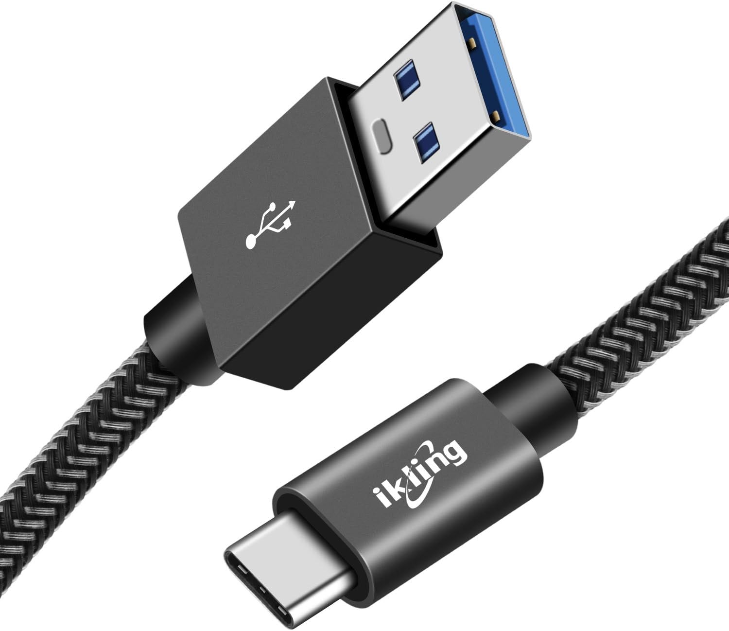 Micro USB Type C Cable - ikling USB A 3.0 to USB C Cable PET Braided Fast Charger Power and Data Transfer Cord for Samsung Galaxy S9 S8 Note 8, LG V30 G6 G5, Pixel, Nintendo Switch, OnePlus (3.3ft)