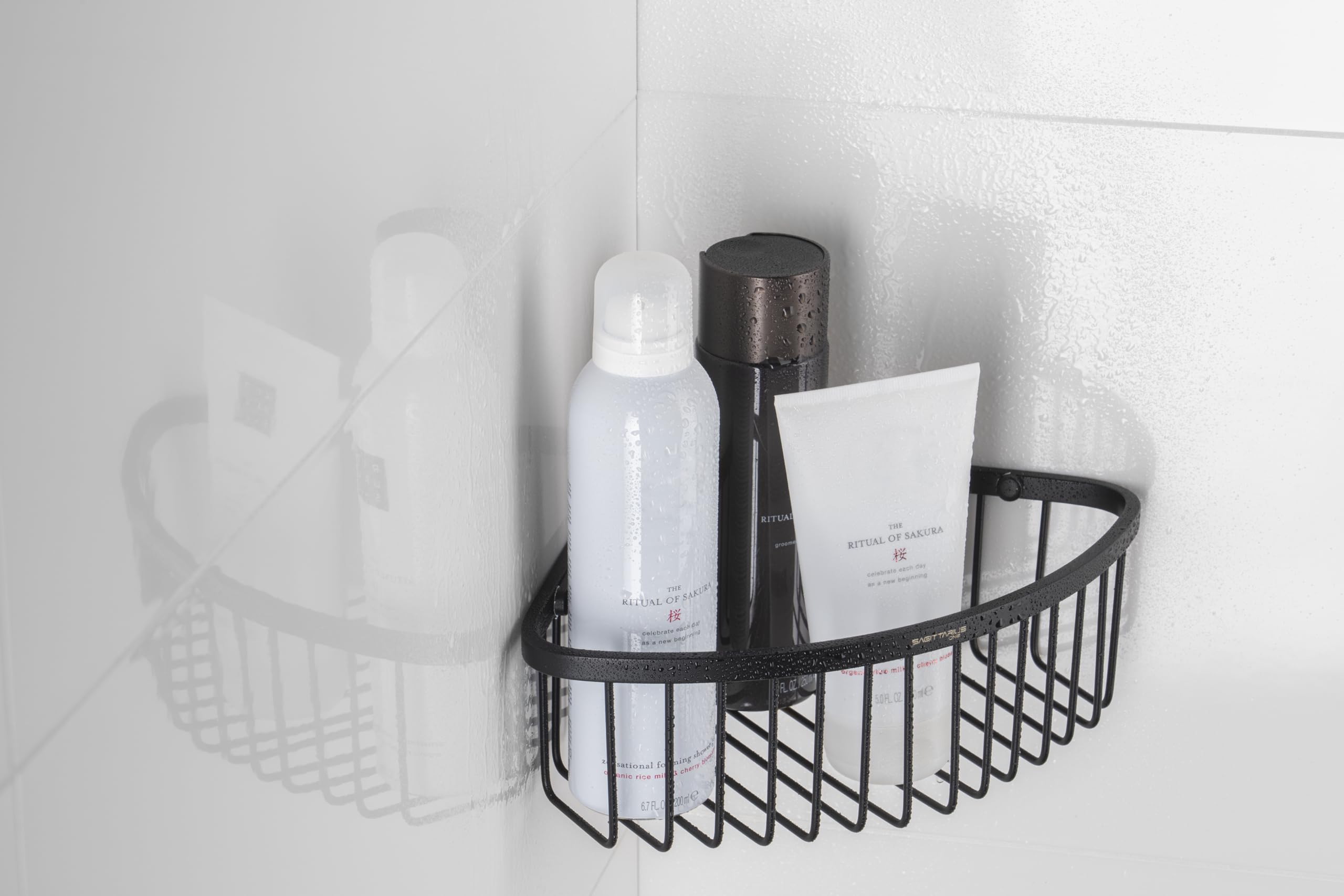 80S1 Shower Shelf – Duschkorb Ecke aus Edelstahl – 8cm Tiefer Duscheckregal Chrom – Rostfrei & Modern – Duschablage Für Bad & Dusche, Wandmontage