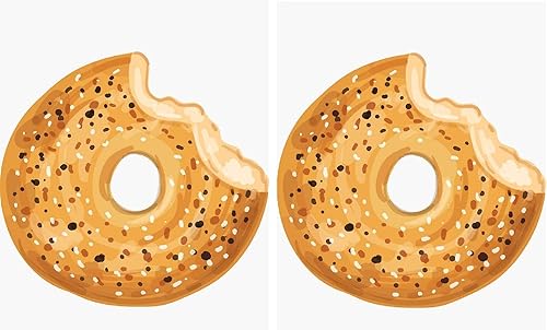Half Eaten Bagel Sticker - Adhesivo gráfico - Calcomanías para botellas de agua Hydroflask, laptop, computadora, monopatín, calcomanías impermeables