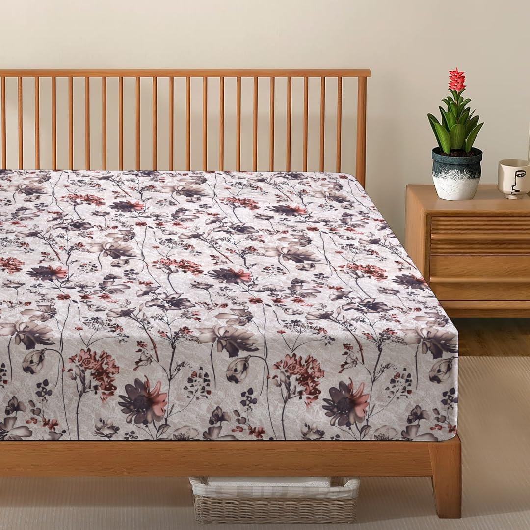 EverSoft Bedding Pack of 2 Super King Fitted Sheets Premium Extra Deep 35cm Pocket Bed Linen Floral Printed Mattress Cover Twin Pack โ image 1