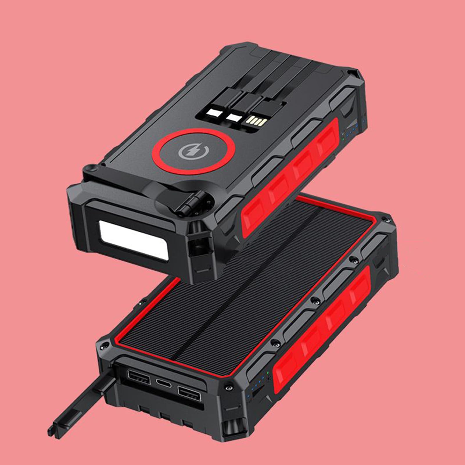 Batterie Externe Solaire Appareils Électroniques sans Fil | Power Bank Chargeur Téléphone Torche Pour Maison Randonnée Pêche Hommes Femmes Garçons Filles Jeunes Ados Athlètes Maman