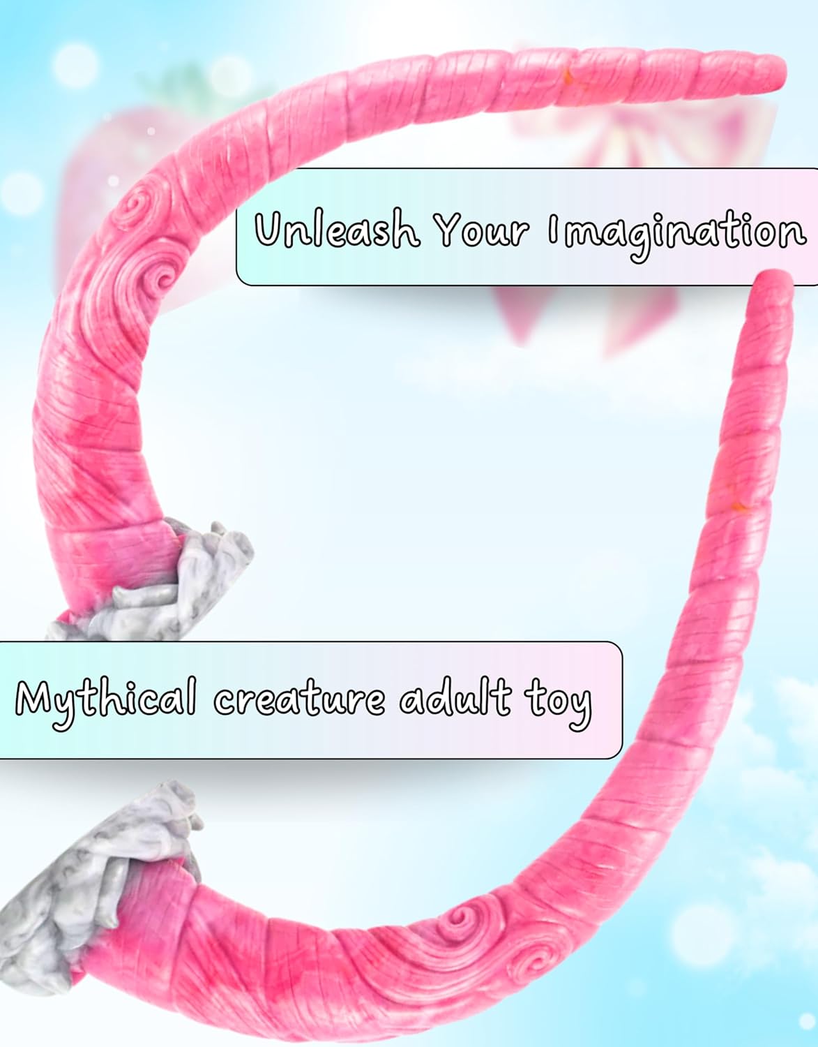 18 inch Anal Slink Unicorn Dildo Extra Long Thin, Huge Big XXL, Snake Longest Anal Tentacle Dildo, Suction Cup, Advanced Fantasy, Suction Cup, Extreme, Crazy Plug, EEL Anal Toy