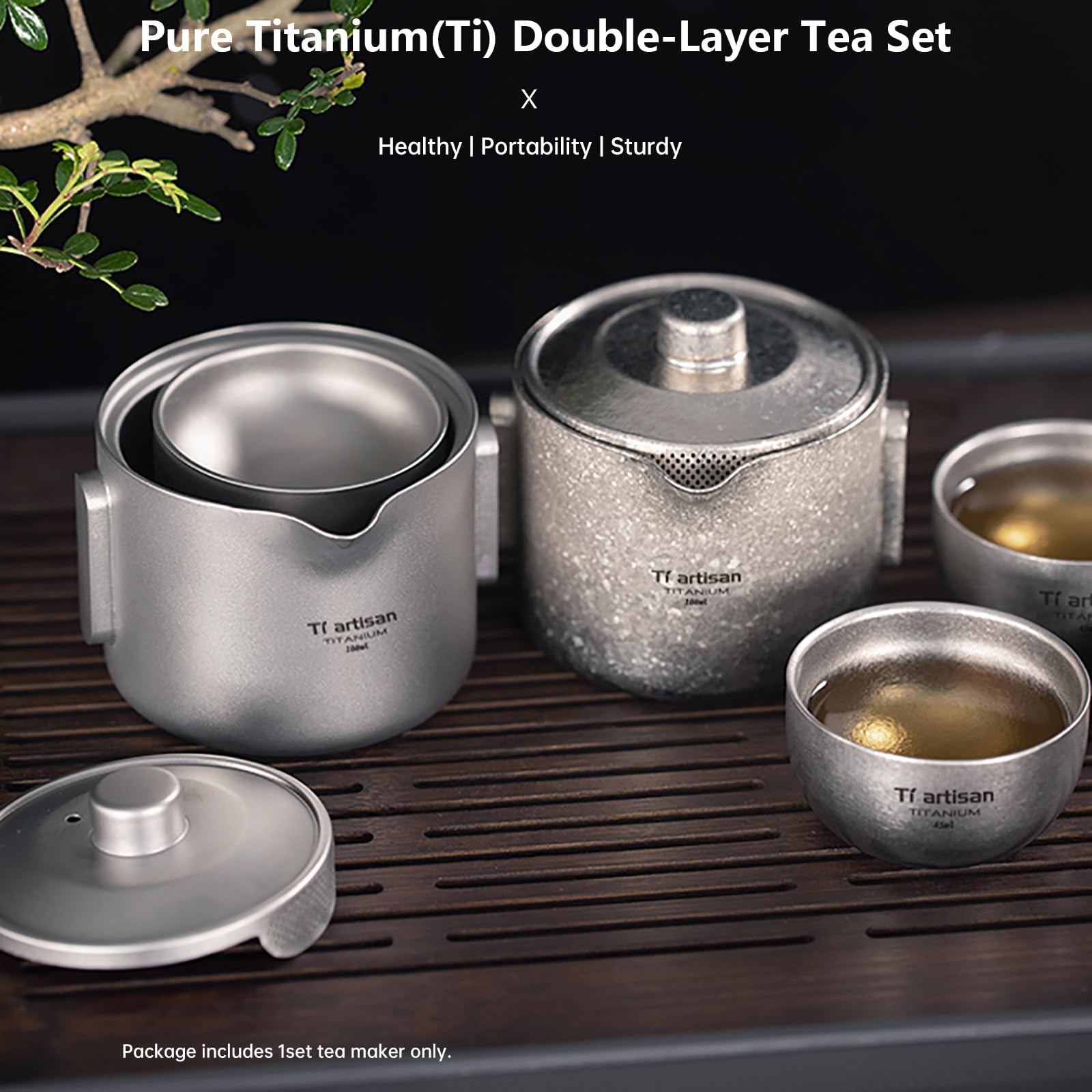 Amazon.com: Ti artisan Titanium Tea Set with Strainer Dividing Amazon.com: Ti artisan Titanium Tea Set with Strainer Dividing