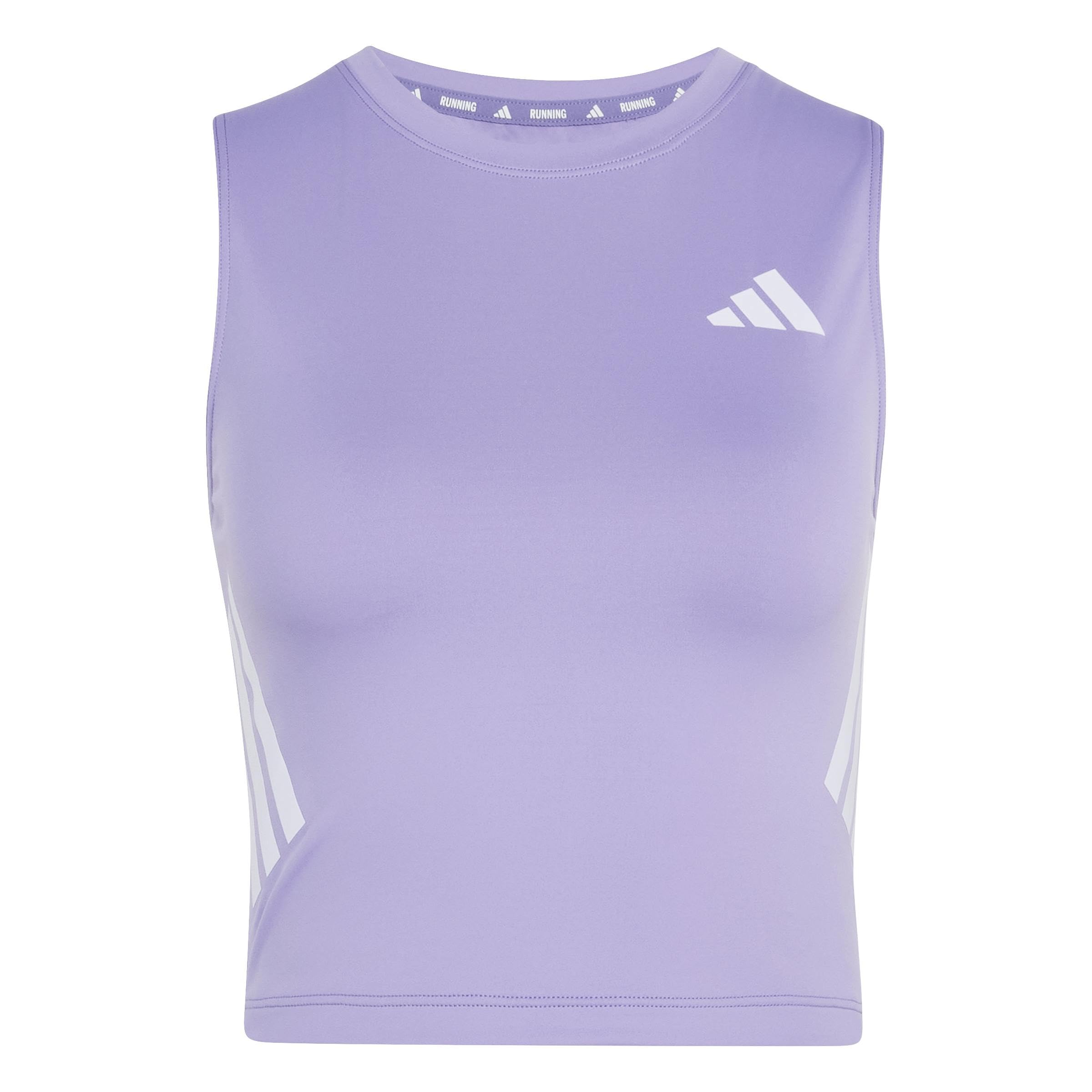 adidas Women's Adi365 Running Climacool Iconic Crop Tank Shirt, Black, S