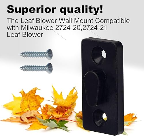 Miniatura 7 de Soplador de hojas compatible con soplador de hojas Milwaukee M18 2724-20 2724-21, soporte de pared de plástico para colgar soplador de hojas,