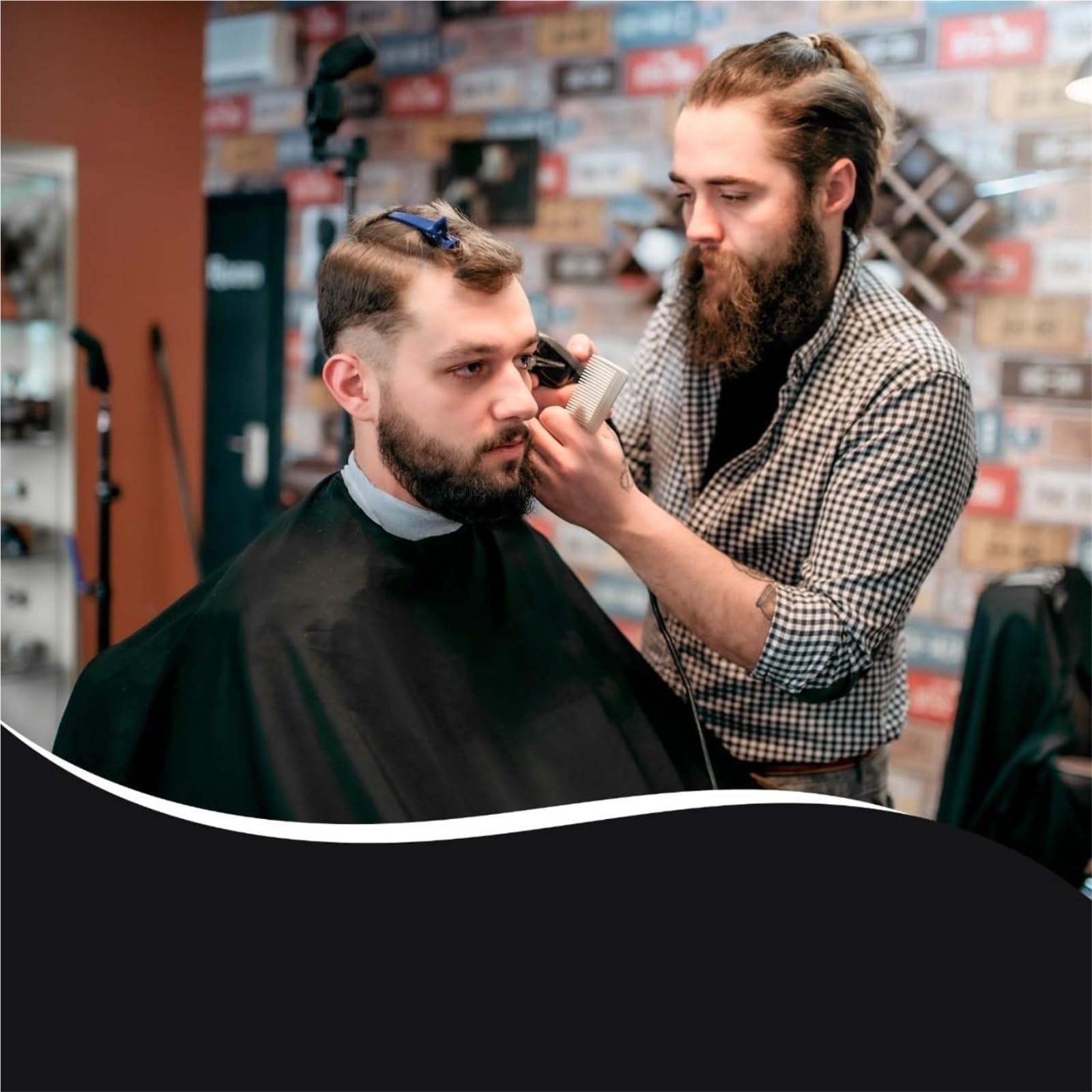 2 delantales de peluquería, capa corte pelo, bata tela for, impermeable para peluqueros