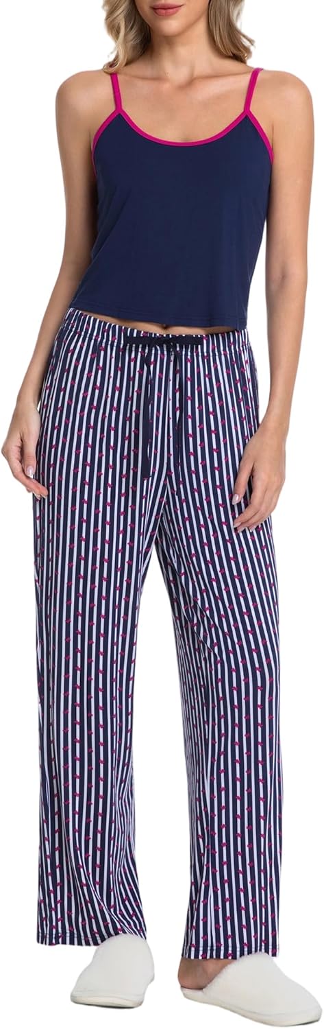 Pajamas for Women Set Super Soft Pajama Set Cami Top and Pants Cute 2 Piece Pjs Cooling Lounge Set S-5XL
