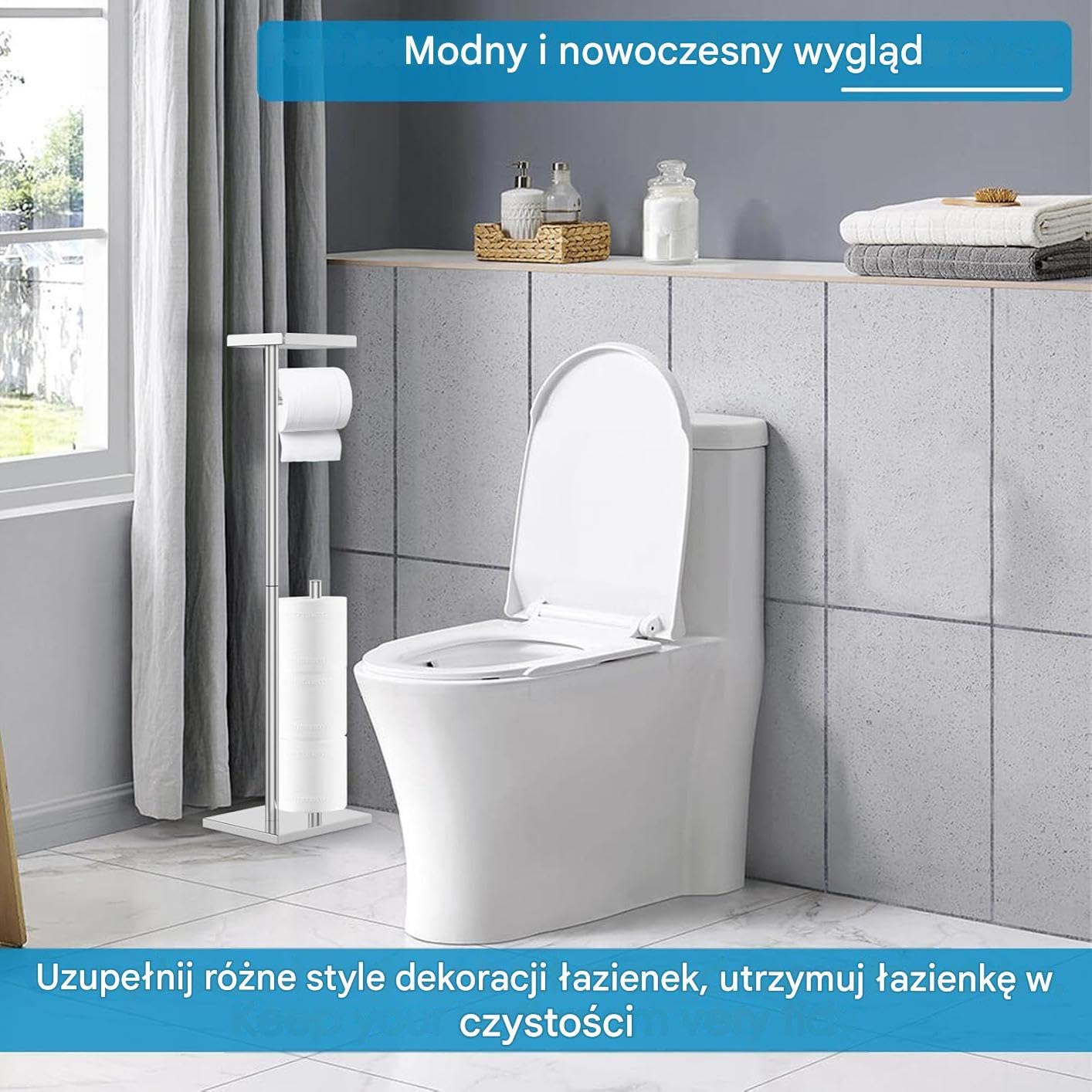 Papier Toaletowy | Stal Nierdzewna 4 Rolki Pojemnik Do