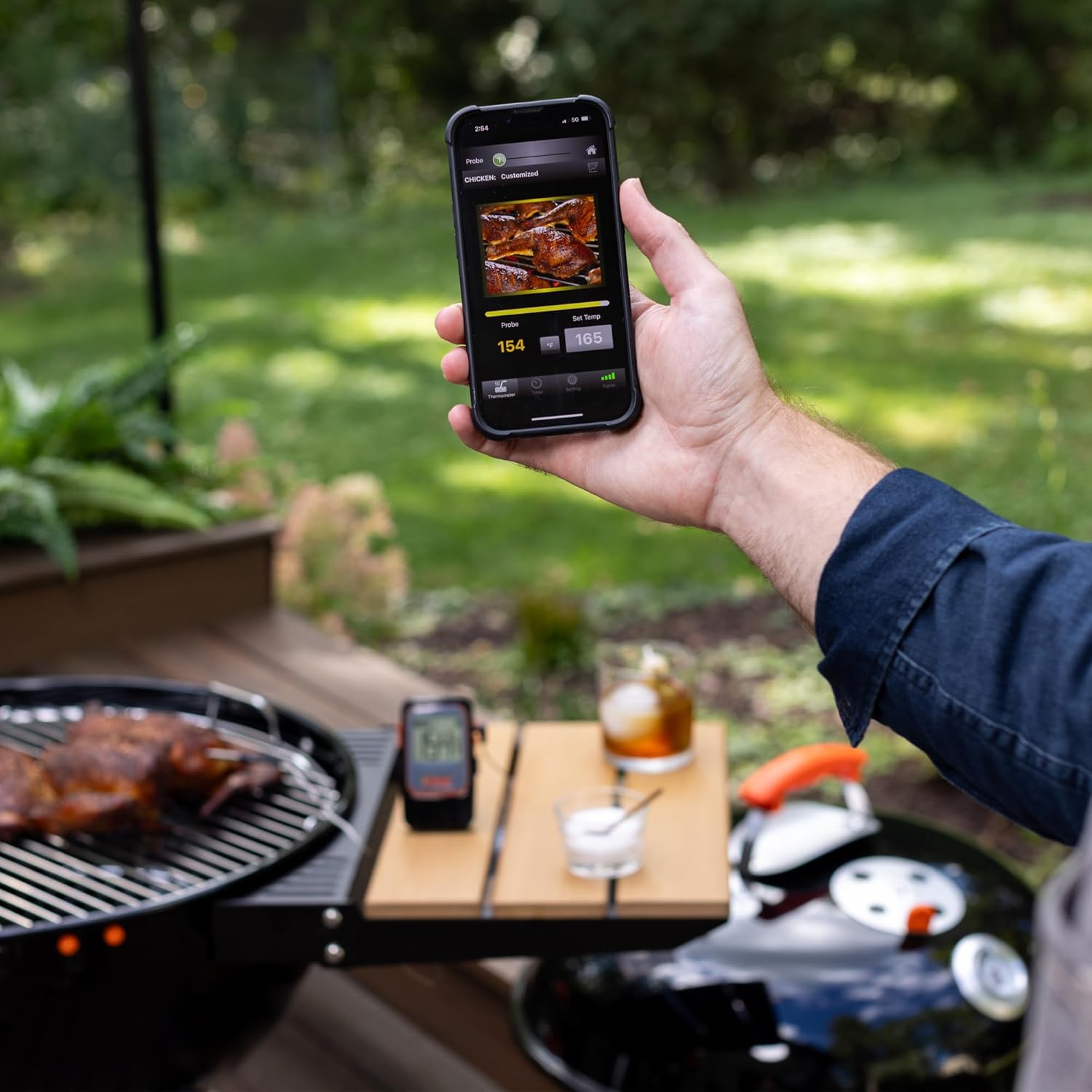 MAVERICK iChef Bluetooth Wireless Digital Instant Read Cooking Kitchen Grilling Smoker BBQ Wireless Probe Meat Thermometer