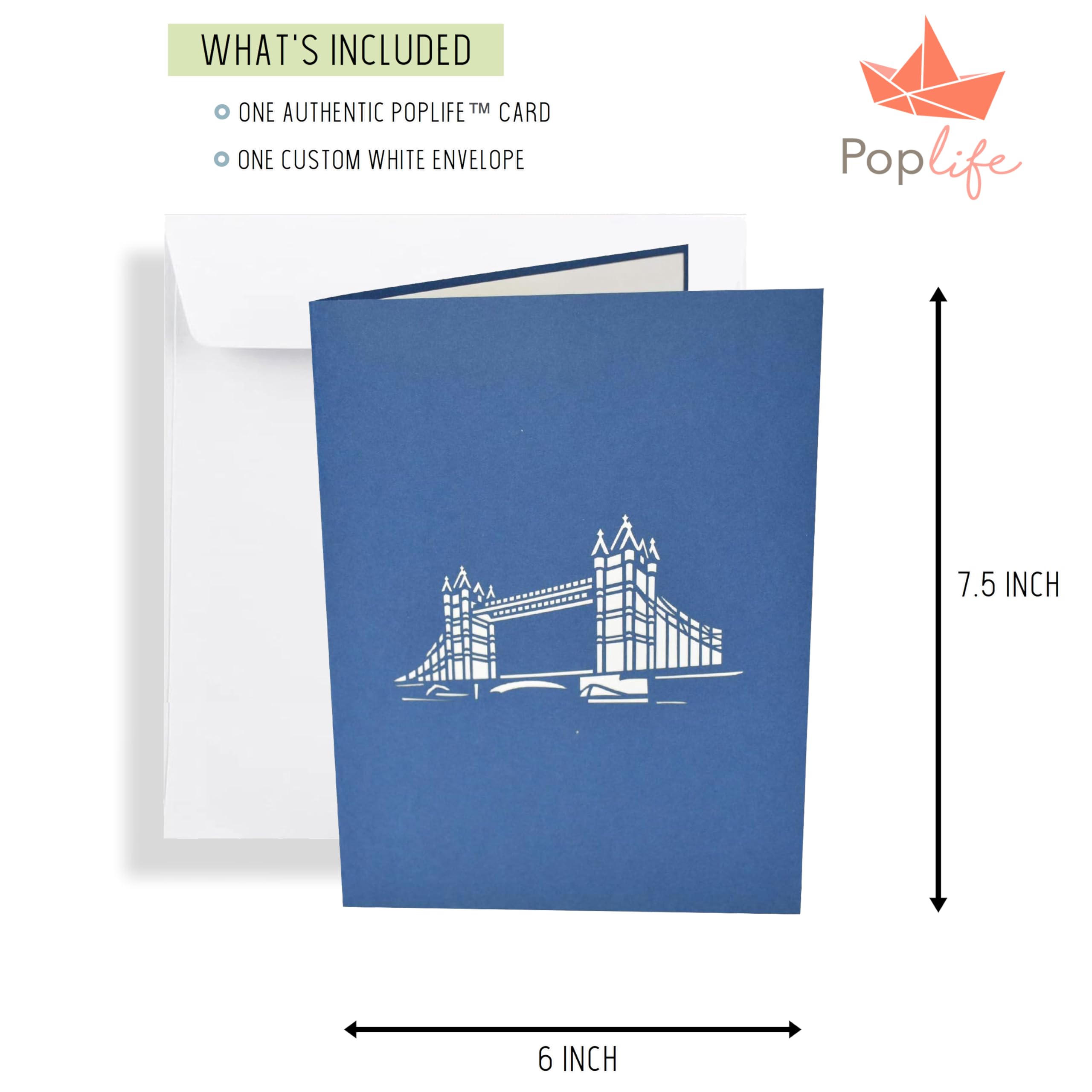PopLife Cards Londra tower bridge 3d pop-up biglietto di auguri per