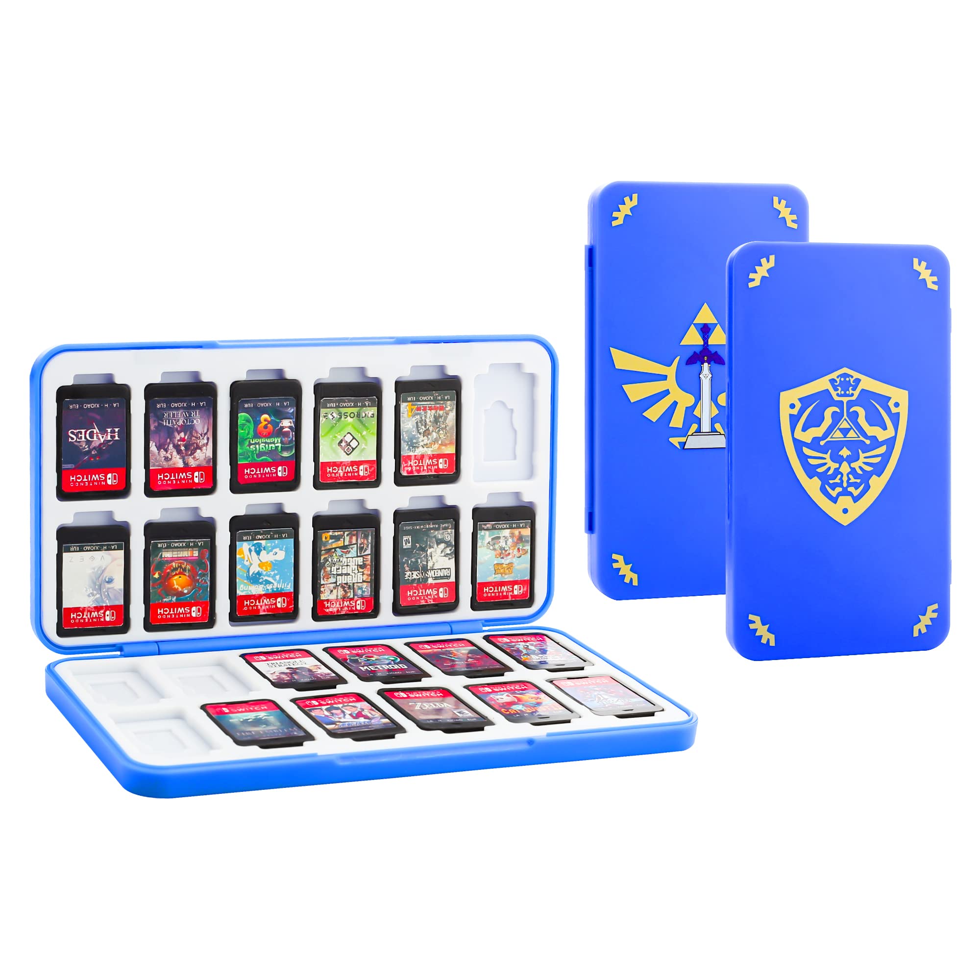 GLDRAM Game Card Case for Nintendo Switch/Lite/OLED, Soft Lining Game Case  Storage with 24 Game Card Slots 24 Micro SD Card Slots, Game Cartridge