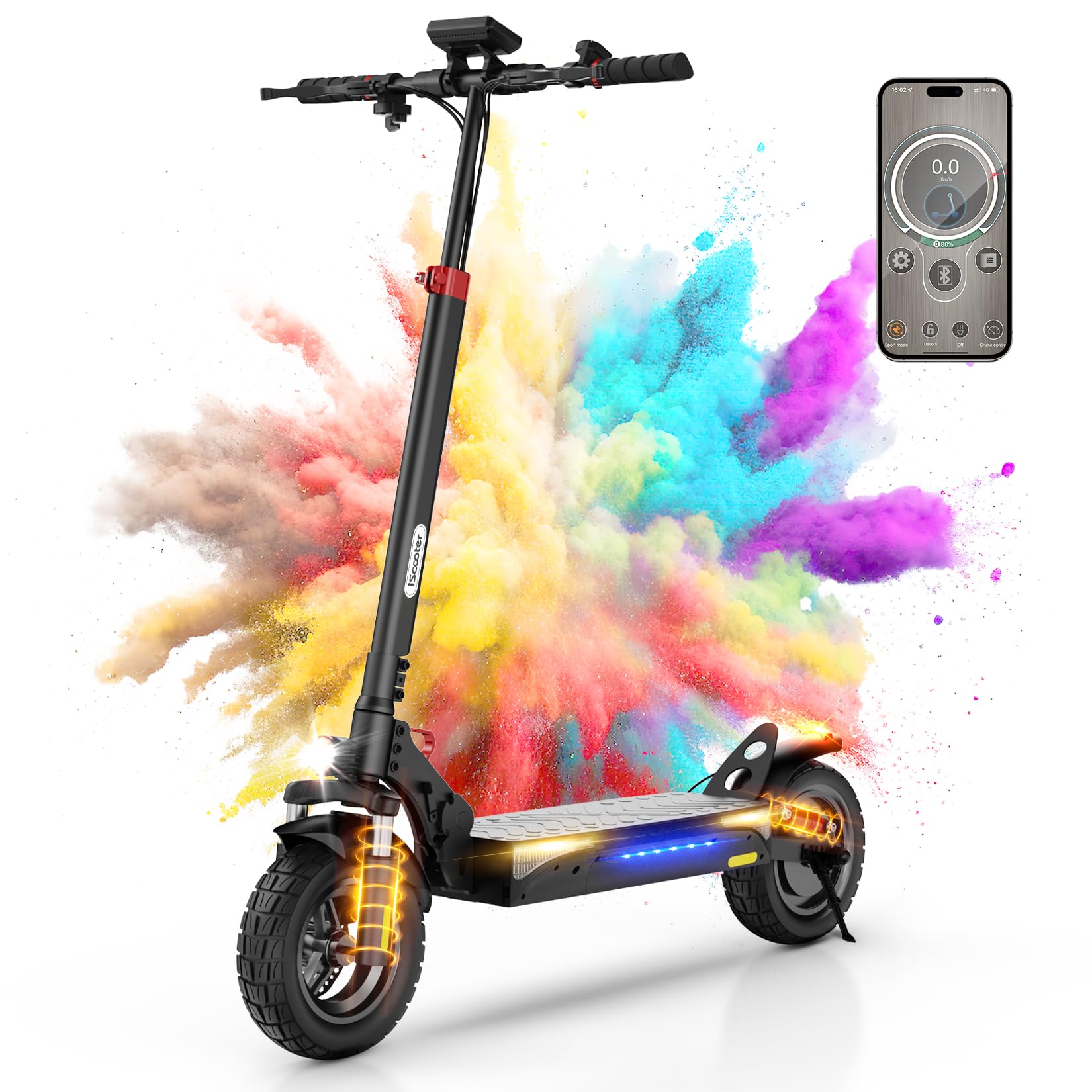 iScooter Trottinette Électrique Adulte 1600W 10" Pliante