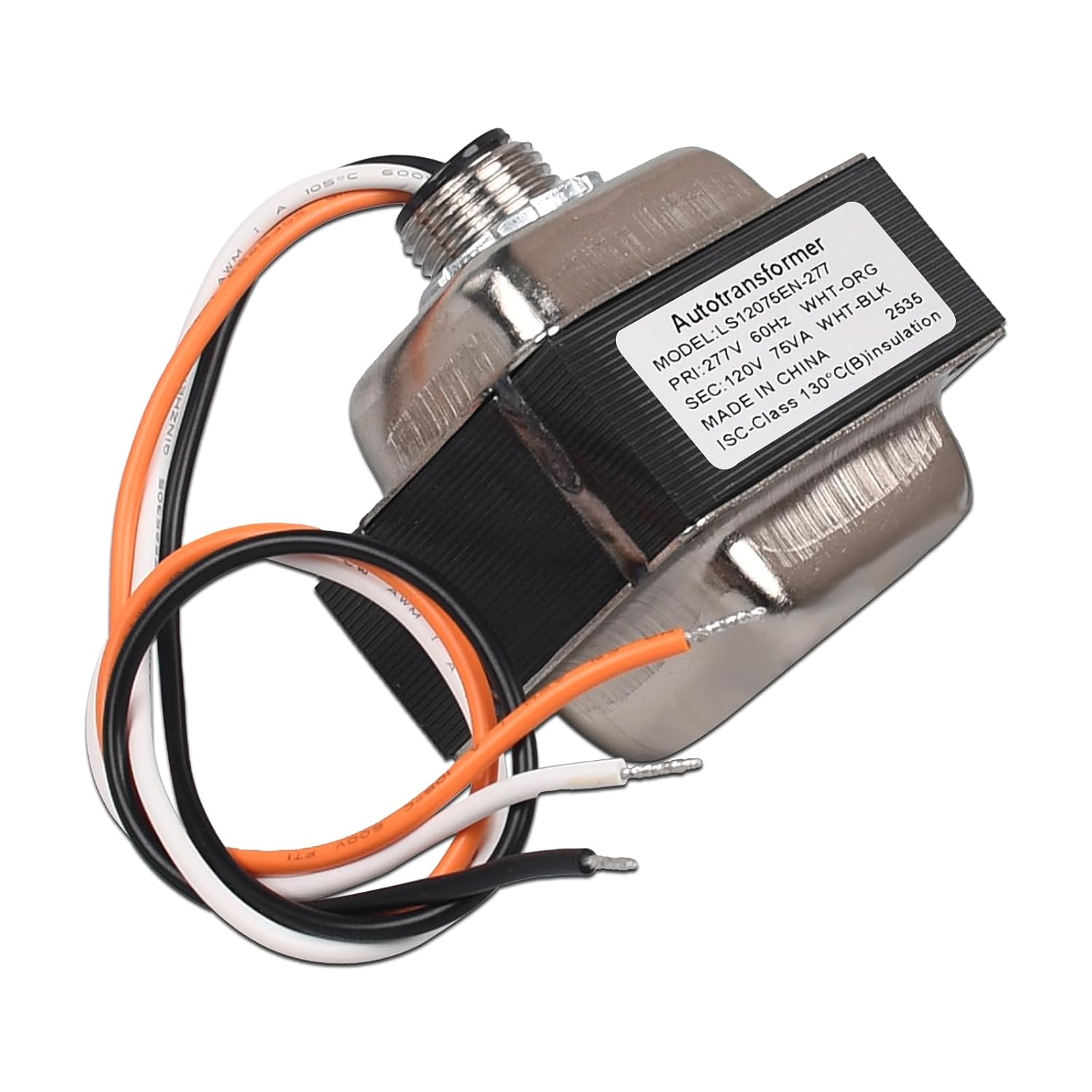 277 Volt to 120 Volt Step Down Transformer Compatible with Halogen Lamps - Hatch LS120-75EN-277 Hardwired Transformer,75 Watt